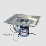 The Outdoor Greatroom Crystal 24" Fire Plus Square Gas Burner - CFP2424-K