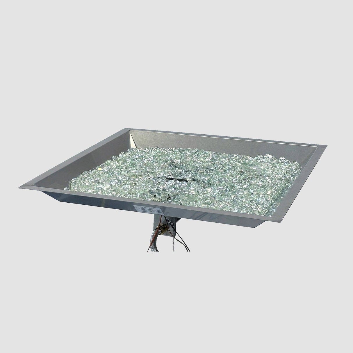 The Outdoor Greatroom Crystal 24" Fire Plus Square Gas Burner - CFP2424-K