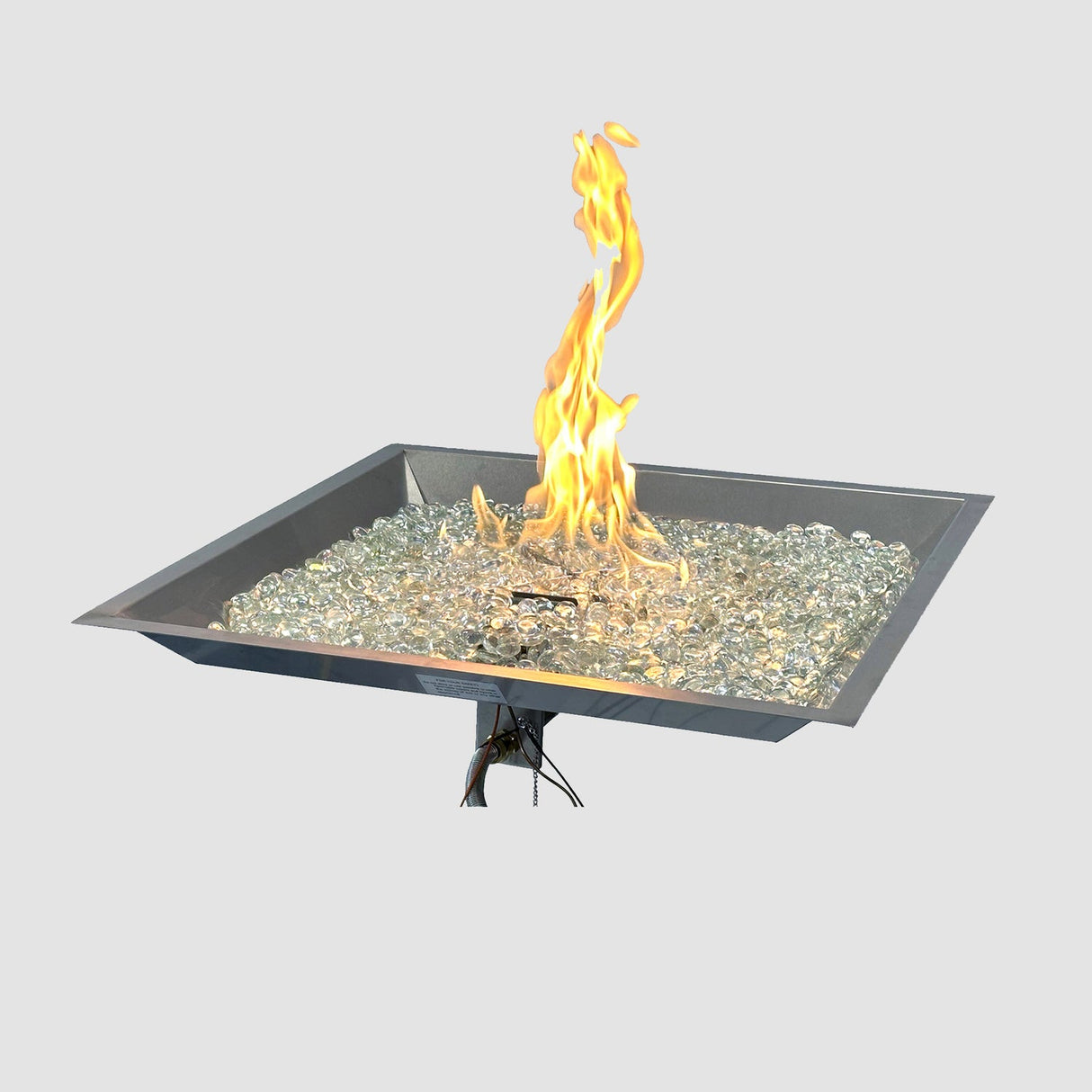 The Outdoor Greatroom Crystal 24" Fire Plus Square Gas Burner - CFP2424-K