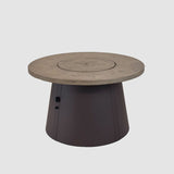 The Outdoor Greatroom Cirvalo 42" Round Gas Fire Pit Table - CIR-42-FSBR-K