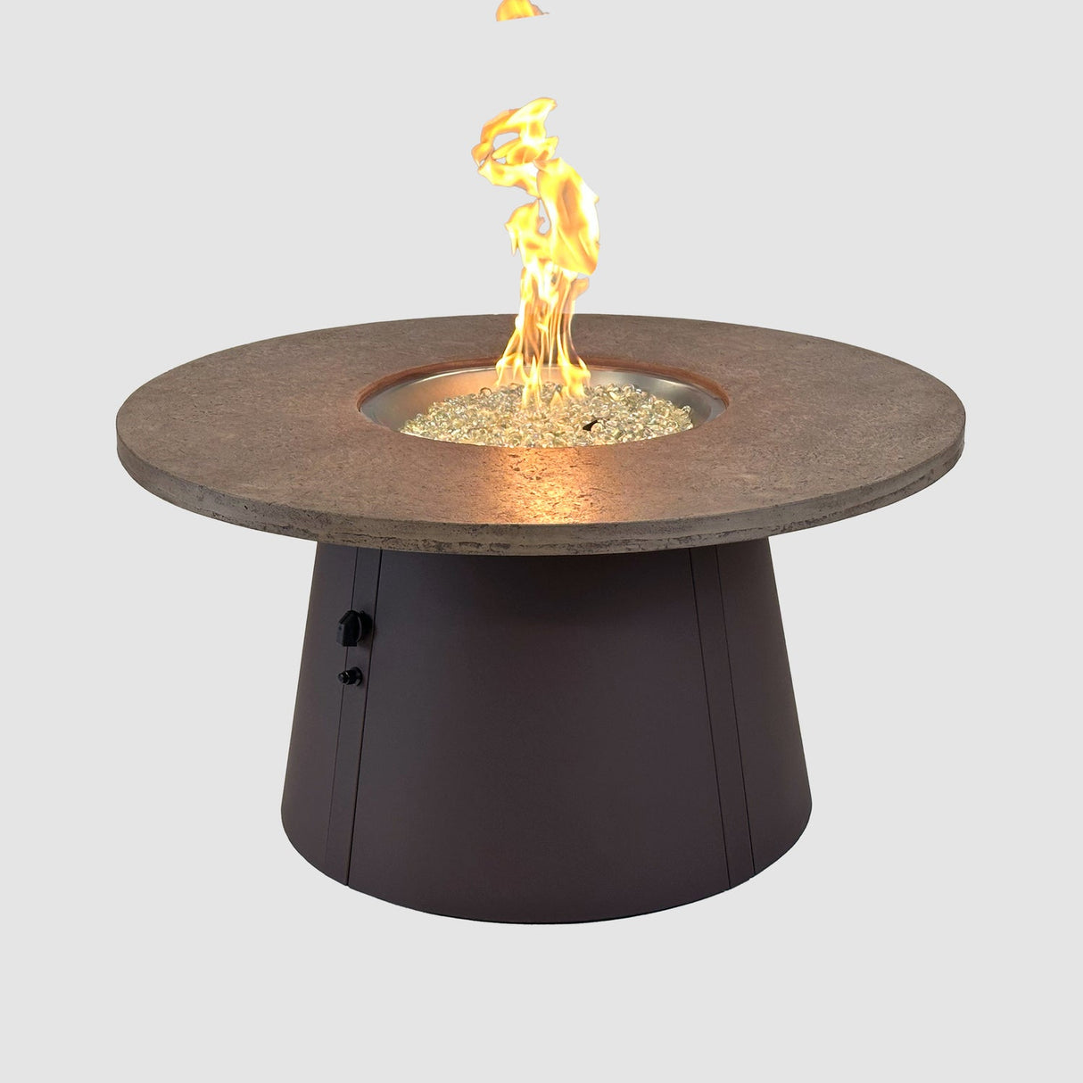 The Outdoor Greatroom Cirvalo 42" Round Gas Fire Pit Table - CIR-42-FSBR-K