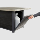 The Outdoor Greatroom Cedar 61" Ridge Linear Gas Fire Pit Table - CR-1242-K