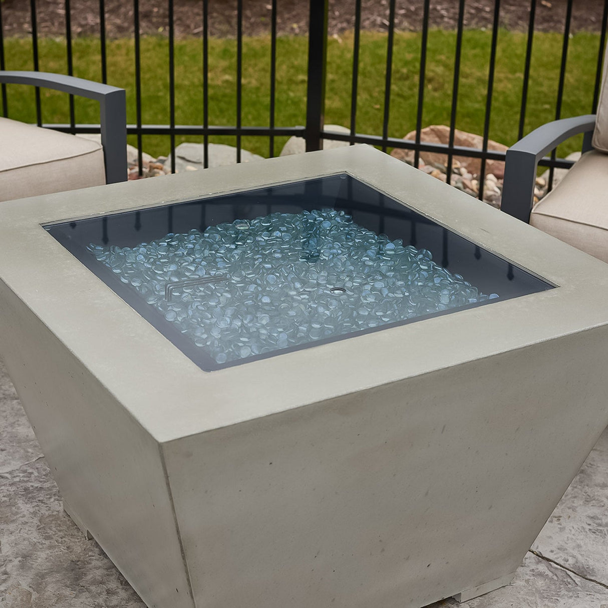 The Outdoor Greatroom Cove 37" Concrete Trapezoid Gas Fire Pit - CV-2424