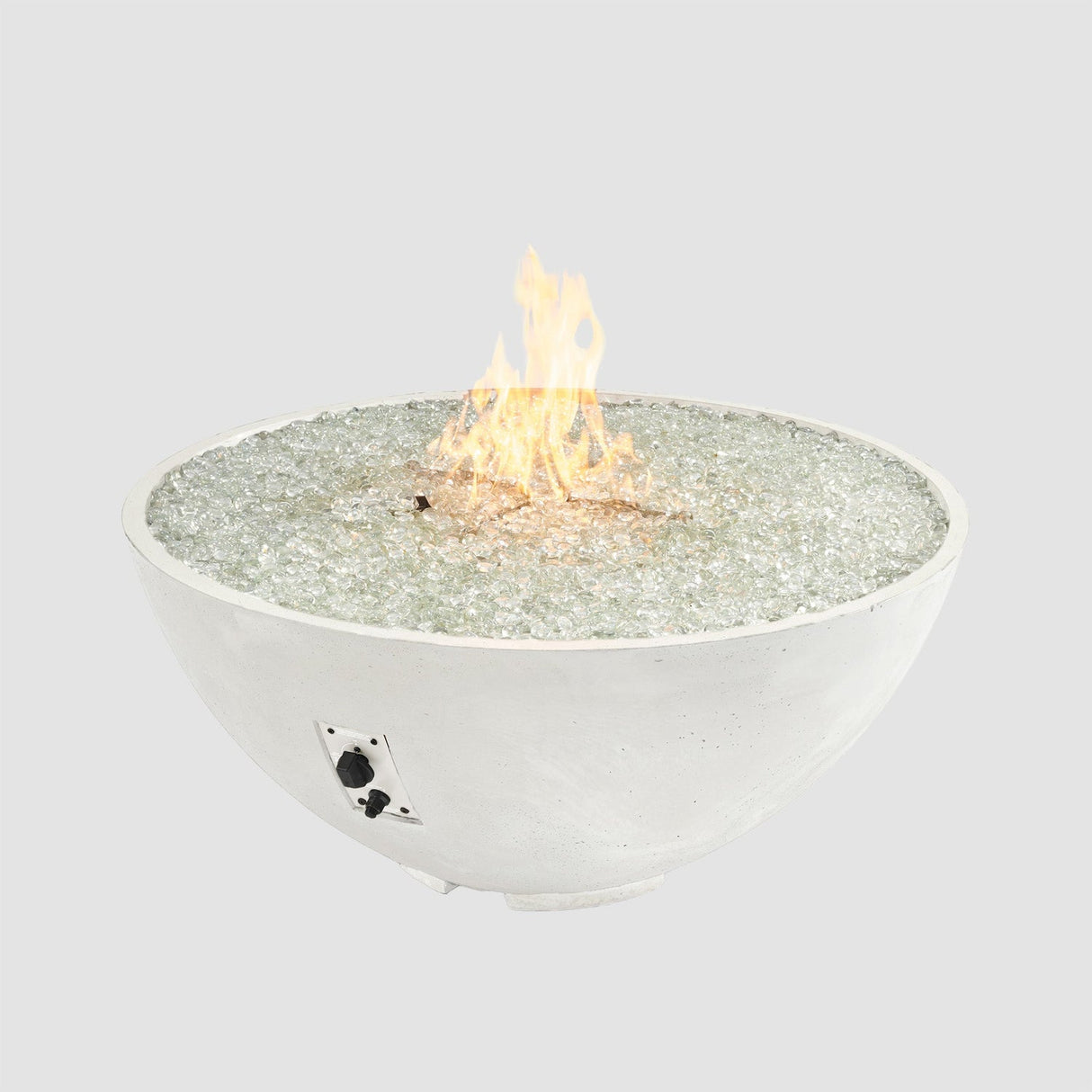 The Outdoor Greatroom Cove 42" Concrete Edge Gas Fire Pit Bowl - CV-30EWHT