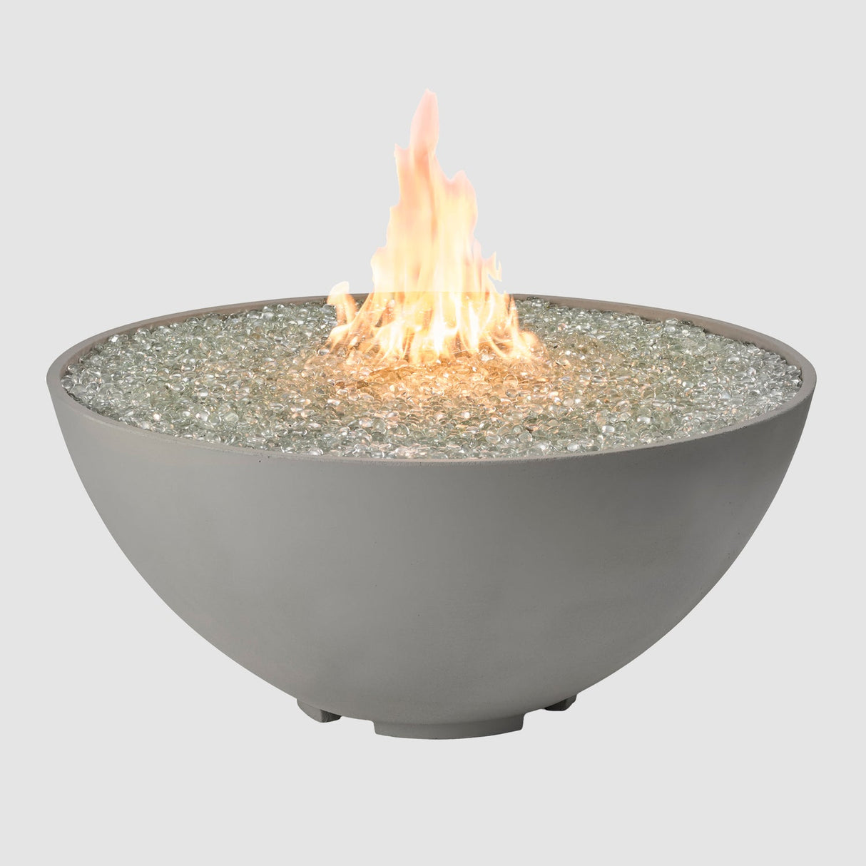 The Outdoor Greatroom Cove 42" Concrete Edge Gas Fire Pit Bowl - CV-30EWHT