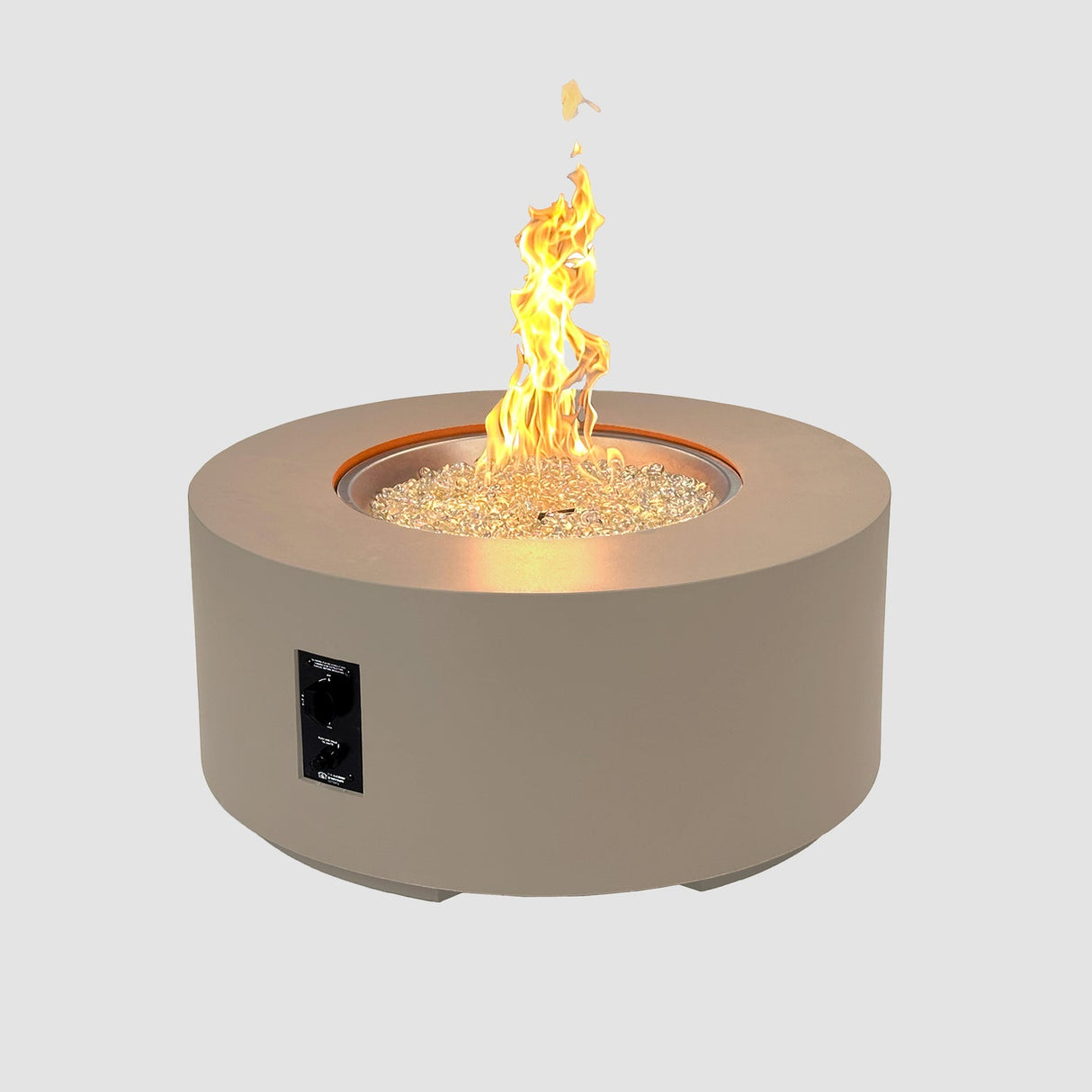 The Outdoor Greatroom Cove 60" Concrete Round Gas Fire Pit Table - CVC-60NG