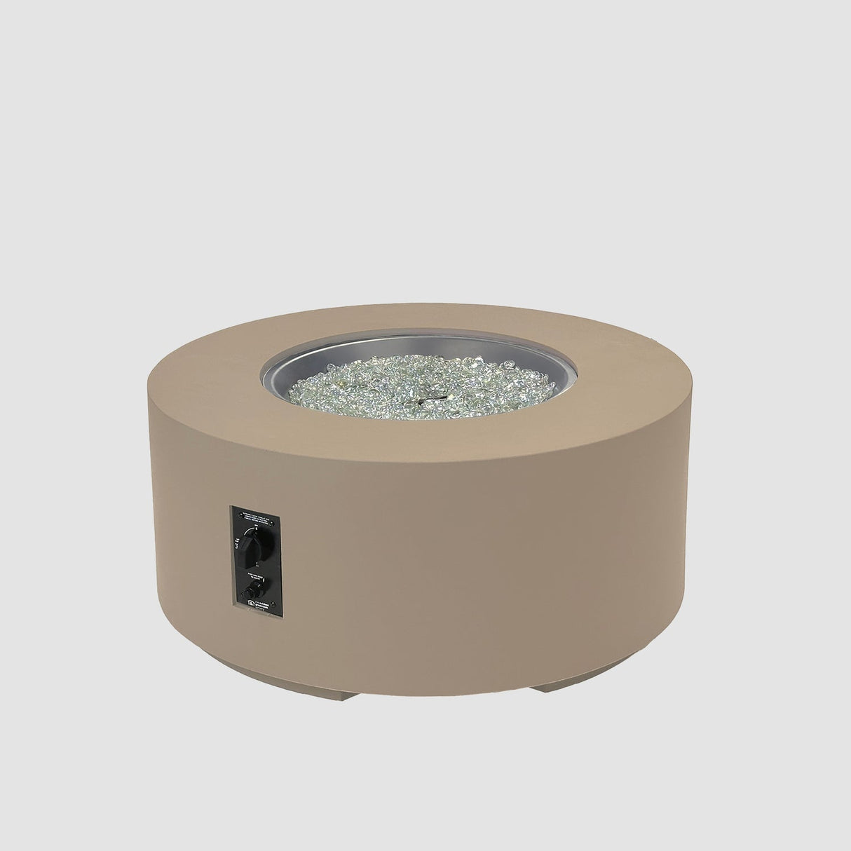 The Outdoor Greatroom Cove 60" Concrete Round Gas Fire Pit Table - CVC-60NG