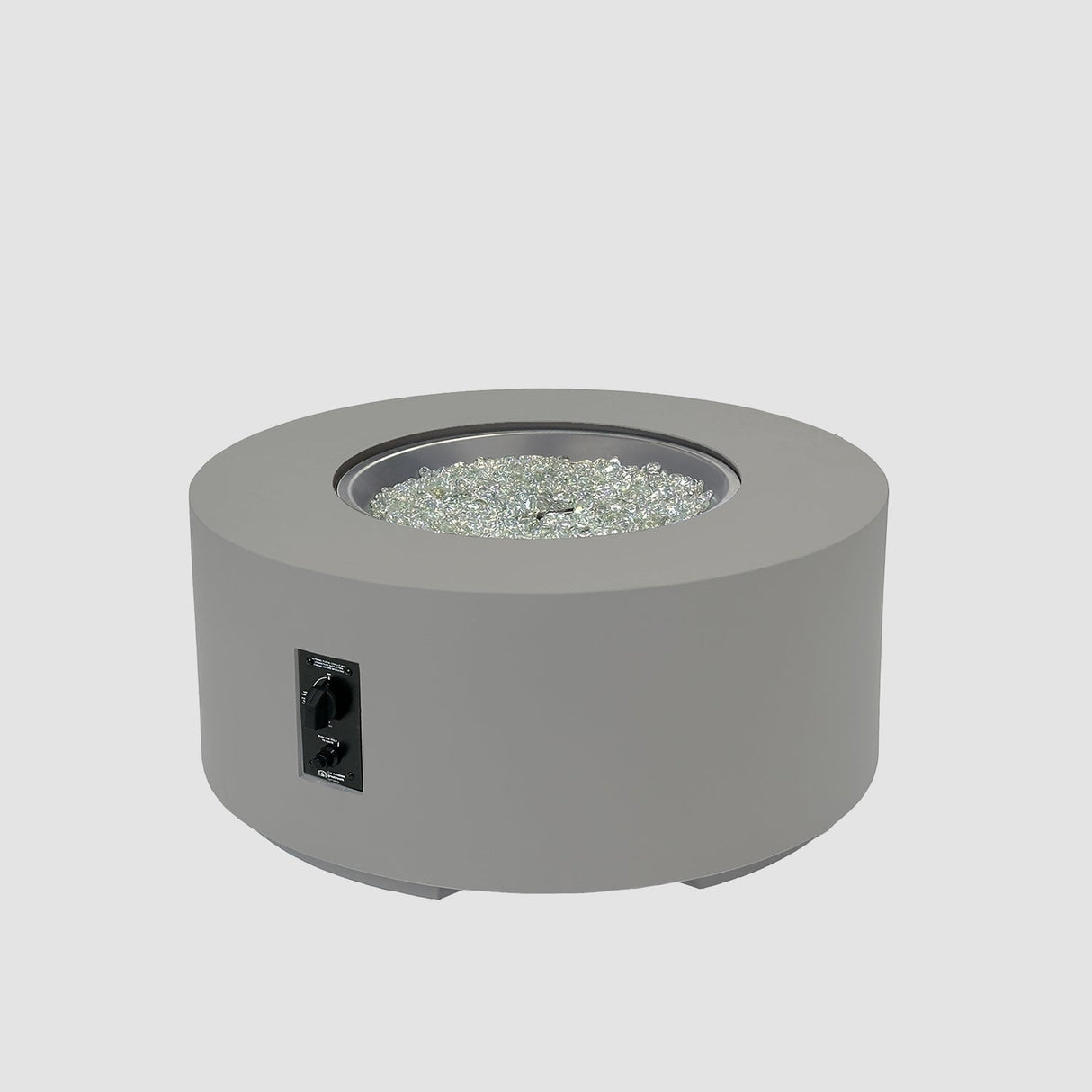 The Outdoor Greatroom Cove 60" Concrete Round Gas Fire Pit Table - CVC-60NG