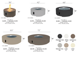 The Outdoor Greatroom Cove 60" Concrete Round Gas Fire Pit Table - CVC-60NG