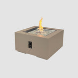 The Outdoor Greatroom Cove 42" Concrete Square Gas Fire Pit Table - CVS-42ES