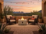 The Outdoor Greatroom Cove 36" Concrete Square Gas Fire Pit Table - CVS-36NG