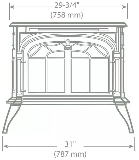 Vermont Castings Radiance Direct Vent Gas Stove with IntelliFire Ignition - RADVT-IFT