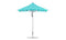 Ledge Lounger Premier Aluminum Umbrella - 7.5' Square Pulley