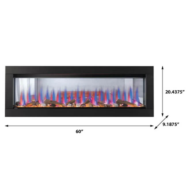 Napoleon Clearion Elite 60 Fully Recessed See Thru Wall Mounted Electric Fireplace, 60" [NEFBD60HE]