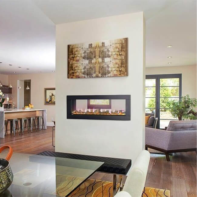 Napoleon Clearion Elite 60 Fully Recessed See Thru Wall Mounted Electric Fireplace, 60" [NEFBD60HE]