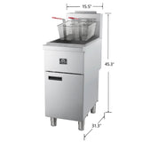 Forno Commerciale Natural Gas Deep Fryer, 4 Burners 120,000 BTU, 50 lbs Oil Capacity