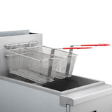 Forno Commerciale Propane Gas Deep Fryer, 4 Burners 120,000 BTU, 50 lbs Oil Capacity