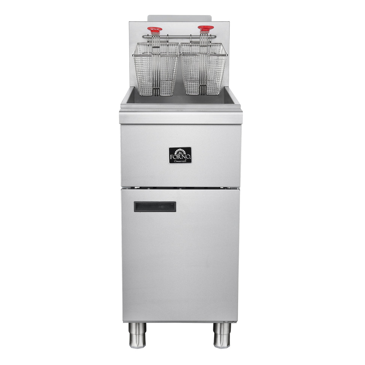 Forno Commerciale Propane Gas Deep Fryer, 4 Burners 120,000 BTU, 50 lbs Oil Capacity