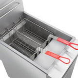 Forno Commerciale Propane Gas Deep Fryer, 4 Burners 120,000 BTU, 50 lbs Oil Capacity