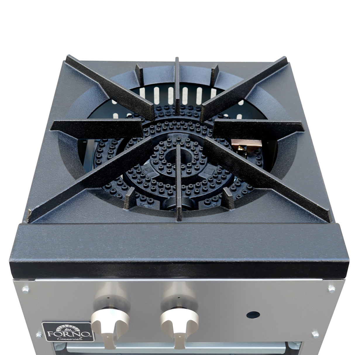 Forno Commerciale Gas Stock Pot Range – Single 3-Ring Burner, Stainless Steel Construction