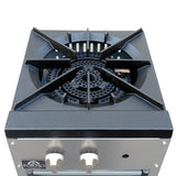 Forno Commerciale Gas Stock Pot Range – Single 3-Ring Burner, Stainless Steel Construction