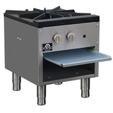 Forno Commerciale Gas Stock Pot Range – Single 3-Ring Burner, Stainless Steel Construction