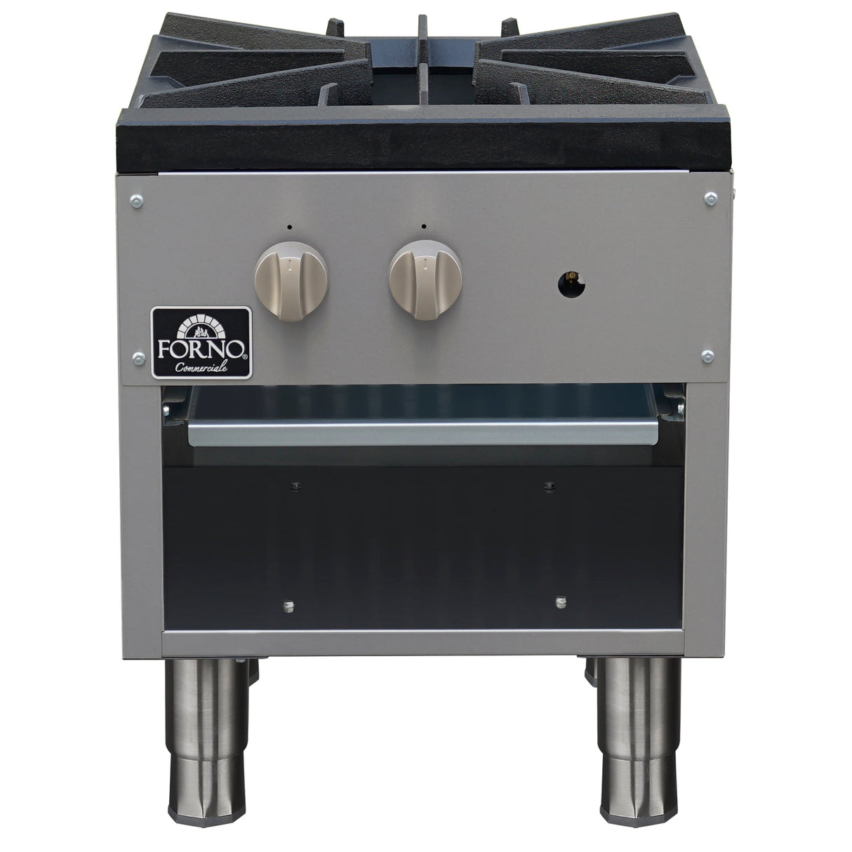 Forno Commerciale Gas Stock Pot Range – Single 3-Ring Burner, Stainless Steel Construction