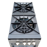 Forno Commerciale Gas Stock Pot Range – Dual 3-Ring Burners, Stainless Steel Construction