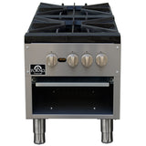 Forno Commerciale Gas Stock Pot Range – Dual 3-Ring Burners, Stainless Steel Construction