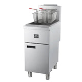 Forno Commerciale Propane Gas Deep Fryer, 3 Burners 90,000 BTU, 40 lbs Oil Capacity