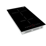 Forno Parco 12-Inch Induction Cooktop, 2 Zones, 3,600W Total Power, Touch Control