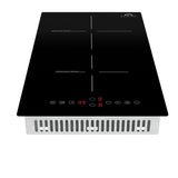 Forno Parco 12-Inch Induction Cooktop, 2 Zones, 3,600W Total Power, Touch Control