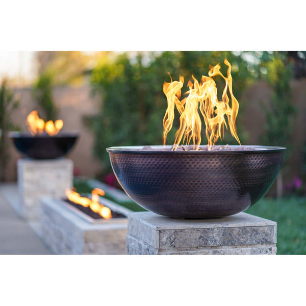 The Outdoor Plus Sedona Fire Bowl - Hammered Patina Copper