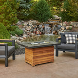 The Outdoor Greatroom Darien 42" Rectangular Gas Fire Pit Table - DAR-1224-EBG-K