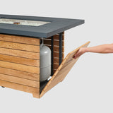 The Outdoor Greatroom Darien 42" Rectangular Gas Fire Pit Table - DAR-1224-EBG-K