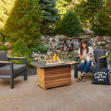 The Outdoor Greatroom Darien 42" Rectangular Gas Fire Pit Table - DAR-1224-EBG-K