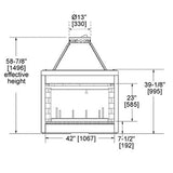 Majestic 42" Designer See-Through Radiant Wood Burning Fireplace