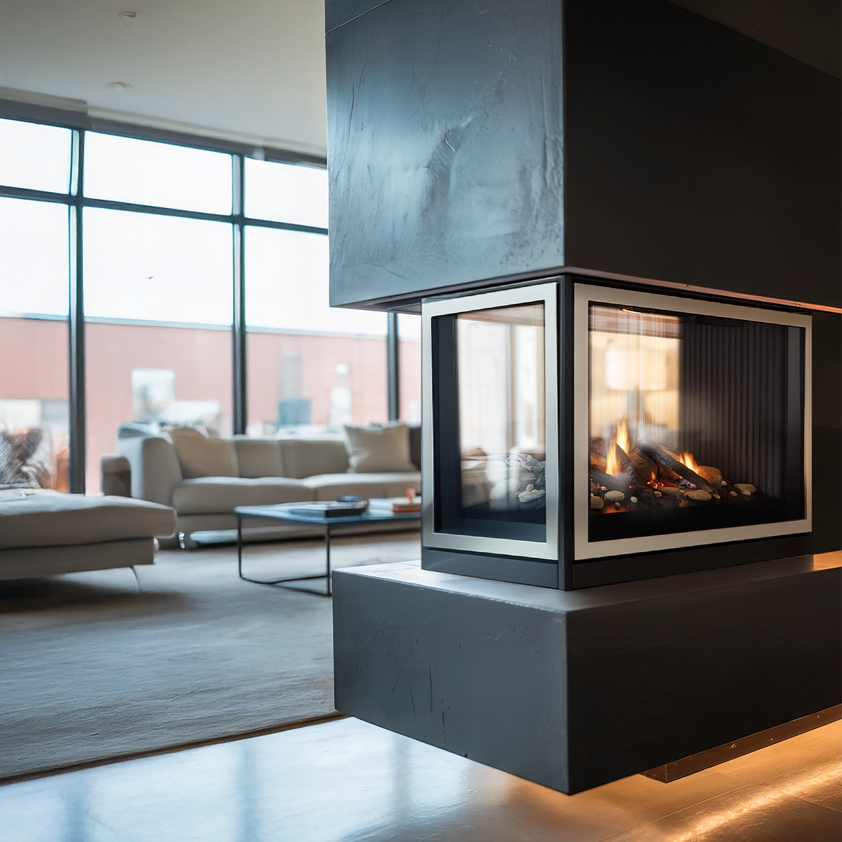 Empire Tahoe Clean-Face Peninsula 36" Direct Vent Gas Fireplace - DVCP36PP30