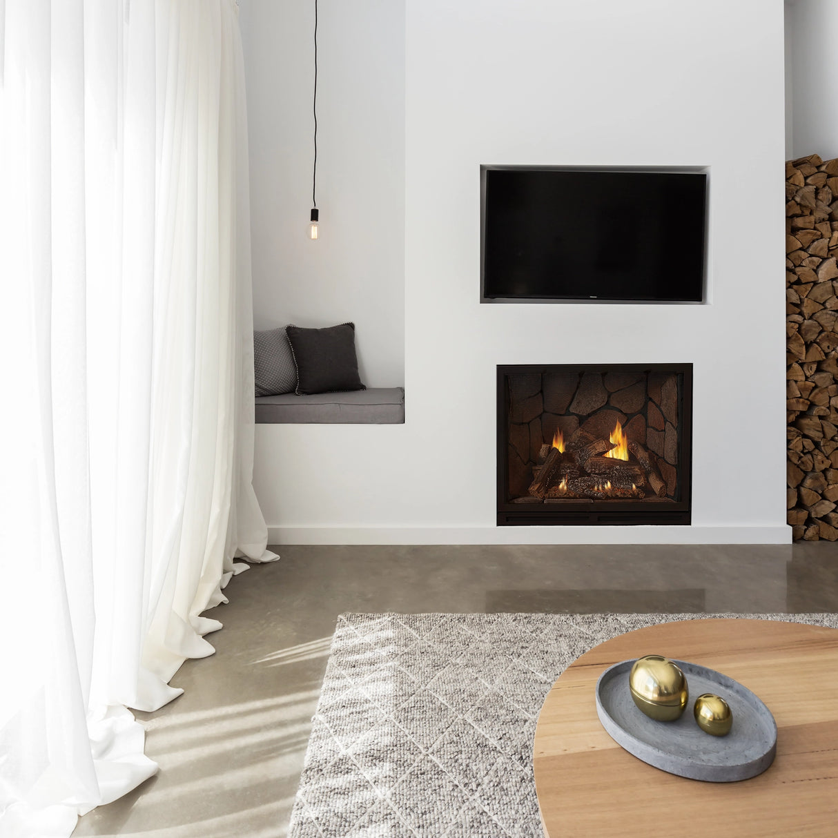 Empire Tahoe Clean Face 36" Millivolt Control Direct Vent Traditional Luxury Fireplace - DVCX36FP30