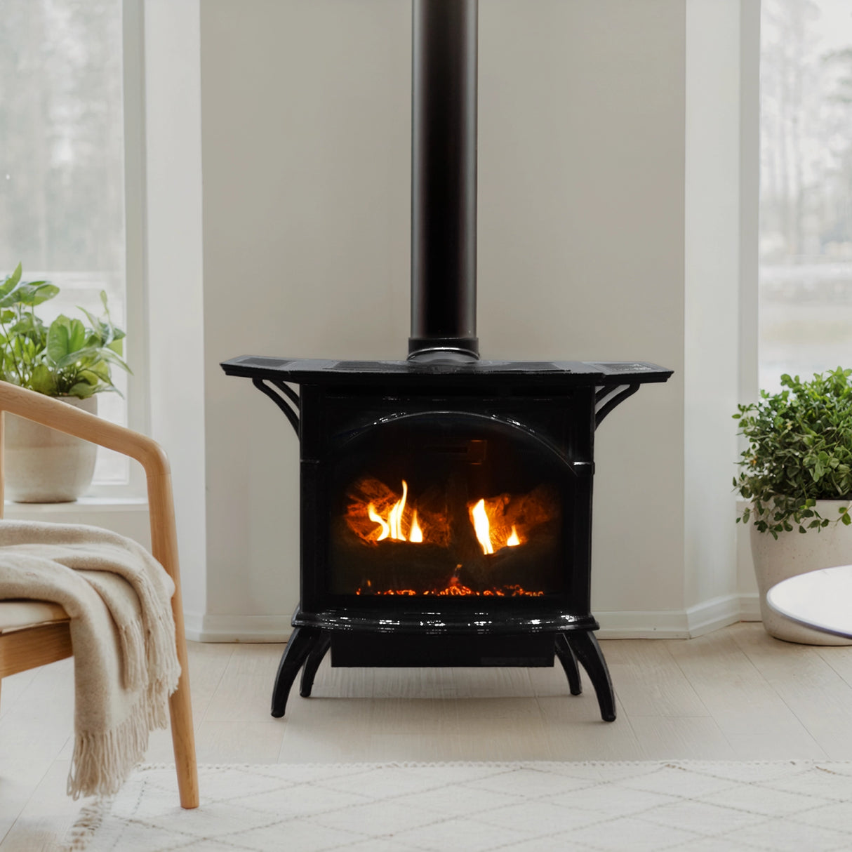 Empire Spirit 22" Porcelain Direct Vent Cast Iron Small Stove - DVP20CC30