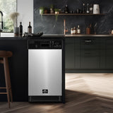 Forno Polo 18-Inch Built-In Stainless Steel Dishwasher, 8 Place Settings, 52 dBA