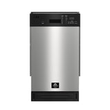 Forno Polo 18-Inch Built-In Stainless Steel Dishwasher, 8 Place Settings, 52 dBA