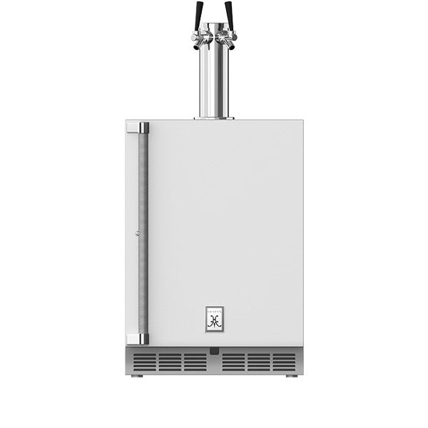 Hestan 24″ Left Hinged With Lock, Outdoor Double Faucet Beer Dispenser (Glass Door) - GFDSL242
