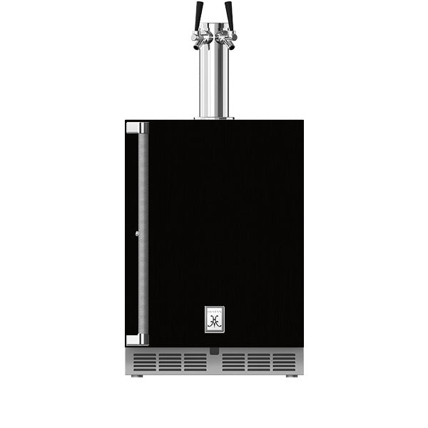 Hestan 24″ Left Hinged With Lock, Outdoor Double Faucet Beer Dispenser (Glass Door) - GFDSL242