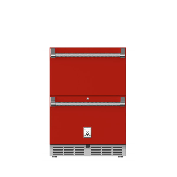 Hestan 24″ Outdoor Refrigerator Drawer and Freezer Drawer With Lock - GRFR24