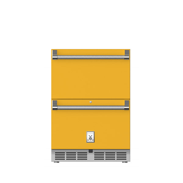 Hestan 24″ Outdoor Refrigerator Drawer and Freezer Drawer With Lock - GRFR24