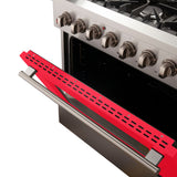 Forno Galiano 36-Inch Freestanding Dual Fuel Range with Double Convection Ovens, Red Door