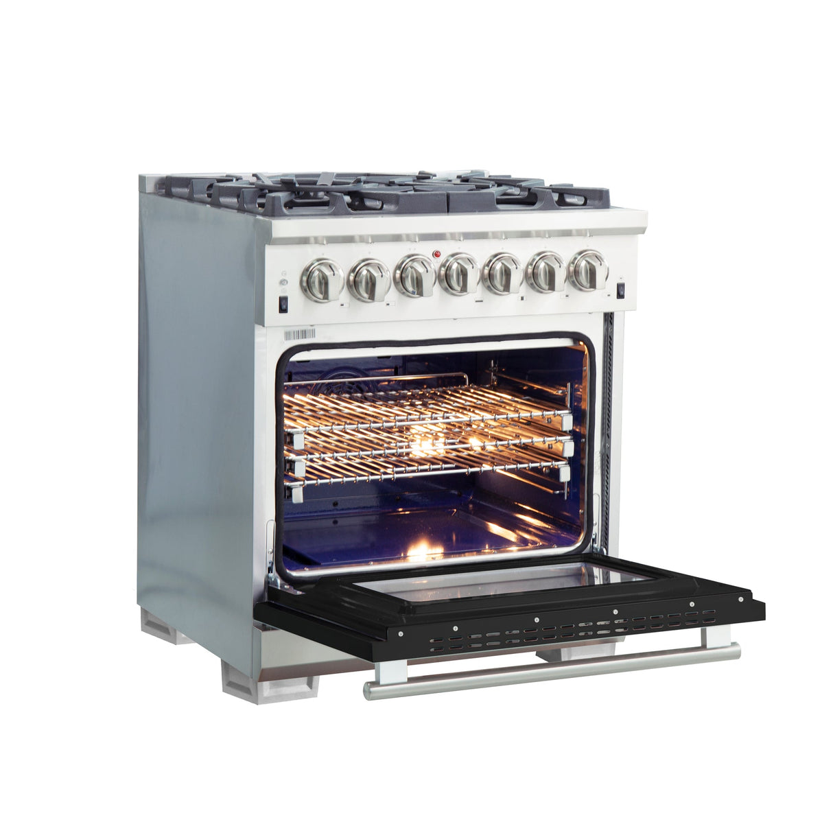 Forno Capriasca 30-Inch Freestanding Dual Fuel Range with 4 Burners & Color Door