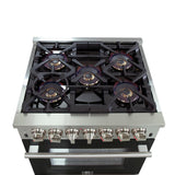 Forno Capriasca 30-Inch Freestanding Dual Fuel Range with 4 Burners & Color Door