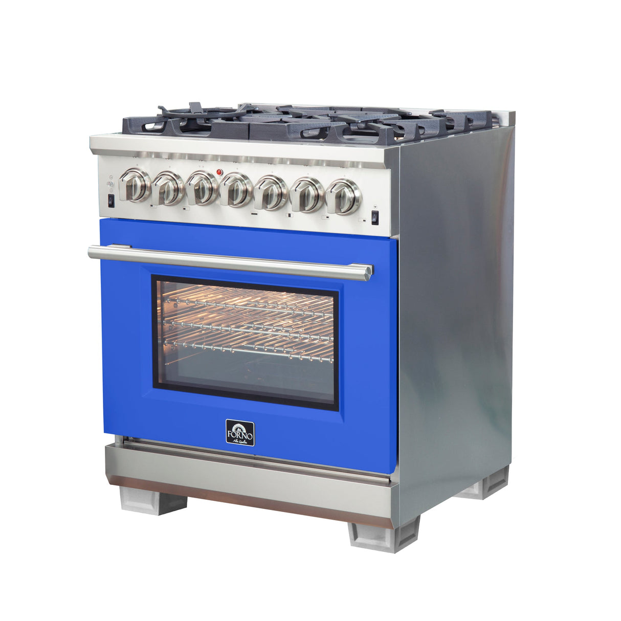 Forno Capriasca 30-Inch Freestanding Dual Fuel Range with 4 Burners & Color Door